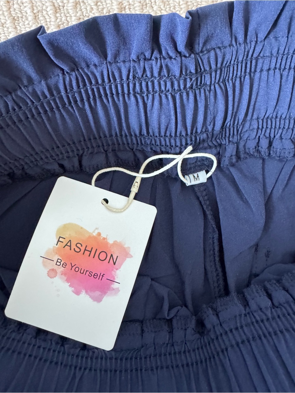 NWT Champ is Here Free People Style Navy Track Pants Ankle M - Picture 4 of 4